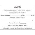 Placas de Licenciamento Obras 